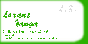 lorant hanga business card